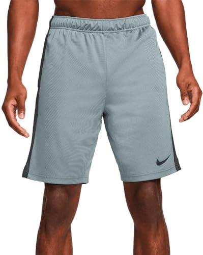 Nike Men's Dri-FIT Knit Hybrid 9" Training Shorts (as1, Alpha, l, Regular, Regular, Gray)