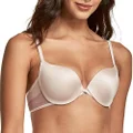 Maidenform Women's Love The Lift Underwire Demi Bra, Smoothing Lace-Trim Bra with Push-Up Cups, Sandshell/Honey Blush Beige, 40D