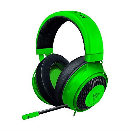 Razer Kraken - Cross-Platform Wired Gaming Headset (Custom Tuned 50mm Drivers, Unidirectional Microphone, 3.5mm Cable with in-line Controls, Cross Platform Compatible) Green