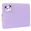Puffy Laptop Sleeve for Women, Cute Panda Laptop Carrying Case Compatible with 15.6 HP, Dell, Lenovo, Acer, Asus