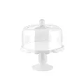 H&H Ceramic Cake Stand with Glass Bell, 23 x 11 cm Size
