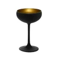Stolzle Olympic Champagne Coupe, Matt Black/Gold, 230 ml