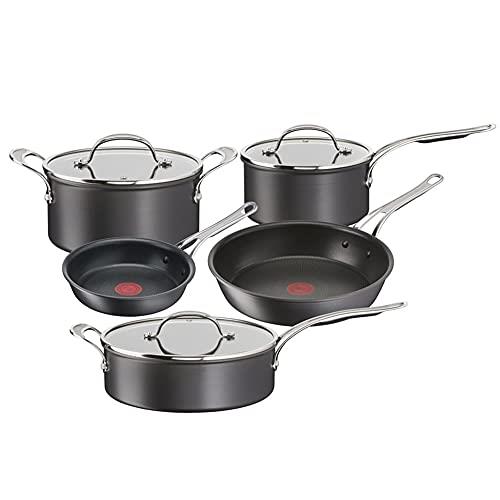 TEFAL Jamie Oliver by Tefal Cooks Classic Non-Stick Induction Hard Anodised 5 piece Cookware Set, H912S517