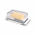KITCHENDAO Butter Dish with Lid and Knife, Airtight Butter Container for Countertop and Refrigerator, Plastic Butter Keeper for West or East Coast Butter, Dishwasher Safe