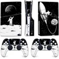 BelugaDesign PS5 Skin | Cute Pastel Vinyl Cover Wrap Sticker Full Set Console Controller | Compatible with Sony Playstation 5 (White Black, PS5 Slim Disc)