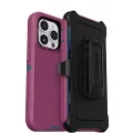 OtterBox iPhone 14 Pro (ONLY) Defender Series Case - Canyon Sun (Pink), Rugged & Durable, with Port Protection, Icludes Holster Clip Kickstand