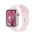 Apple Watch Series 9 [GPS + Cellular 45-mm] Smartwatch with Aluminum Case with Pink Sport Band M/L