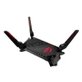 GT-AX6000 ROG Rapture Dual-Band WiFi 6 (802.11ax) Gaming Router, Dual 2.5G Ports, Enhanced Hardware, WAN Aggregation, VPN Fusion, Triple-Level Game Acceleration, Free Network Security, Black