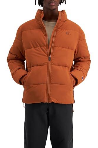 Champion Men's Rochester Tape Puffer Jacket, Umbered, Small