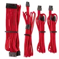CORSAIR Premium Individually Sleeved PSU Cables Starter Kit â€“ Red, , for Corsair PSUs