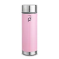 Pioneer Flasks Vacuum Insulated Leak Proof Drinkpod Capsule Flask, Stainless Steel, Pink, 21 x 7 x 7 cm