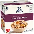 Quaker Instant Oatmeal, Raisin, Date and Walnut, Individual Packets, 1.30 Ounce (Pack of 48)