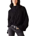 Free People womens Pullover, Black, Large