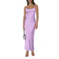 LILLUSORY Womens Summer 2023 Spaghetti Midi Bodycon Backless Strap Dresses Cutout Formal Corset Silk Dress, Purple, Small