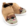 ikiki Otter Squeaky Shoes for Toddlers w/Adjustable Squeaker, Tan Girl or Boy Shoes (Size 4, Otto Sanchez)