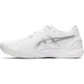 ASICS Women's Gel-Resolution 8 Tennis Shoes, 8.5M, White/Pure Silver
