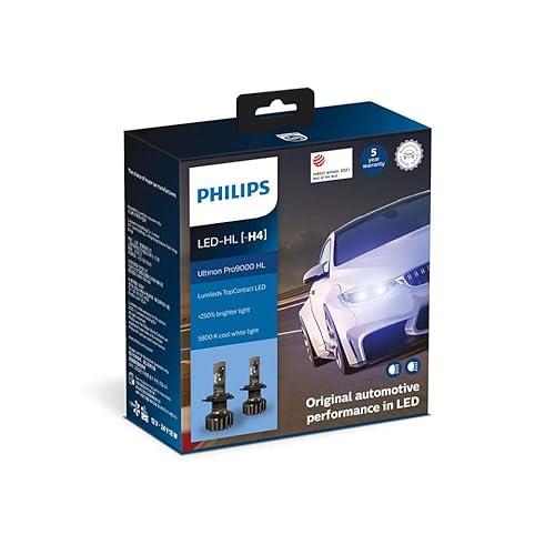 Philips LED H4 11342 U90CW Ultinon Pro9000 Headlight Bulb with Exclusive Lumileds Automotive LED