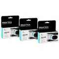 Praktica Luxmedia 35mm Disposable Film Camera with Flash – 27 Photos, for Weddings, Gatherings, Travel and More, Pack of 3