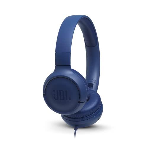 JBL Tune 500 Wired ON Ear Headphones Blue