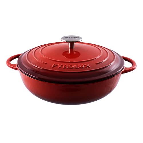 Pyrolux Pyrochef Round Chef Pan, 28 cm/4 Litre, Chilli Red