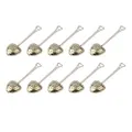 New 10pcs Heart Shaped Tea Infuser Spoon Strainer Stainless Steel Steeper Handle Shower FBA