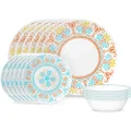 Corelle Terracotta Dreams Dinnerware Set, 18 Piece, 6 x 26cm Dinner Plate, 6 x 17cm Bread & Butter Plate, 4 x 532mL Soup/Cereal Bowl