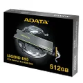 ADATA Legend 850 512GB PCIe Gen4 x4 NVMe 1.4 M.2 Internal Gaming SSD Up to 5,000 MB/s (ALEG-850-512GCS)