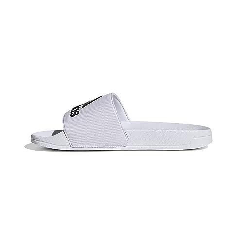 adidas Sportswear Adilette Shower Slides,Cloud White/Core Black/Cloud White, US 10