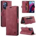 HAII Case for Moto G Stylus 5G 2022,PU Leather Folio Flip Wallet Case with Card Holster Stand Kickstand Magnetic Closure Shockproof Phone Cover for Motorola Moto G Stylus 5G 2022 (Red)