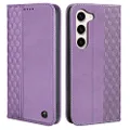 CXTCASE Case for Samsung Galaxy S23 Plus,Shockproof PU Leather Flip Folio Cover with Card Slots,Magnetic Wallet Case for Samsung Galaxy S23 Plus,Purple