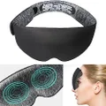 EEMOL Sleep Mask, 3D Contoured Cup Side Sleep Mask, 100% Blackout Eye Mask Soft Comfort Eye Shade Cover for Lash Extensions Side Sleeper Travel Yoga Nap