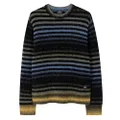 PS Paul Smith Men's Wool Stripe Sweater, Inky Blue, Small