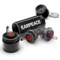 EarPeace Motorcycle Ear Plugs – Reusable High Fidelity Moto Ear Plugs for Riding, Hearing Protection for Motorsports, Work & Airplane Noise Reduction - (Standard, Black Case)