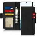 FYY Wallet Case for Samsung Galaxy S22 Plus 5G Case, Premium PU Leather Wallet Case Flip Folio Cover with [Card Slots] and [Note Pocket] for Galaxy S22 Plus 5G Black