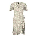 VERO MODA Female Wrap Dress VMEMMA Henna 2/4 Short Wrap Dress WVN GA, Sprucestone/AOP:Mille Flower, M