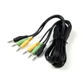 SummitLink Audio Cable 3 to 3 Minijack Color Coded for 5.1 Channel Logitech Computer Speakers