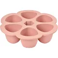 Béaba, Silicone Multi-Containers, Premium-Quality for Baby, Extreme Heat Resistance, Oven and Microwave, 6 Separate Sections, Airtight Lid, Made in Italy - 6x150 ml - Pink