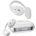 TOZO OpenEgo True Wireless Open Ear Headphone,5.3 Bluetooth Sport Earbuds with Earhooks for Long Time Playback with Digital Display, Dual Mic Clear Call Sweat-Proof for Running Workout White
