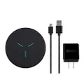 Monoprice 136740 Fast Wireless Charging Pad Bundle - Qi Certified, 7.5W/10W Output, Non-Slip Design with Qualcomm Quick Charge 3.0