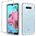 ZeKing LG K51 Case, Anti-Scratch Crystal Clear with Four Corner Hard PC Shell & Soft TPU Bumper Cover Protective Case Compatible for LG K51