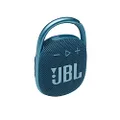 JBL Clip 4 - Portable Mini Bluetooth Speaker, big audio and punchy bass, IP67 waterproof and dustproof, 10 hours of playtime for home, outdoor and travel - Blue)