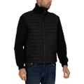 Superdry Men's Mountain Hybrid Bomber Cardigan Sweater, Black, XL