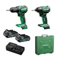 HiKOKI 18V Brushless Motor Drill Driver and Impact Driver Combination Pack (2 Pieces)