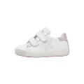 Naturino Annie VL Leather Trainers with Star Patch White, White, 23 EU