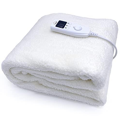Viviendo 350 GSM Heated Electric Blanket, White (Single 188x92cm)