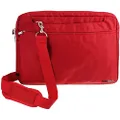 Navitech Red Sleek Water Resistant Travel Bag - Compatible with ASUS Chromebook Vibe CX55 Flip (CX5501) 15.6"