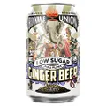 Brookvale Union Low Sugar Alcoholic Ginger Beer, Spicy & Smooth Finish, 4% ABV, 330mL (Case of 24 Cans)