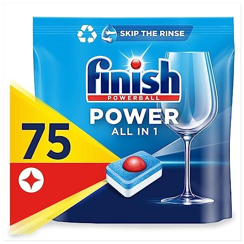 Finish All In 1 Lemon Sparkle Powerball Dishwashing 75 Tablets