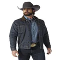Wrangler Men's Cowboy Cut Western Lined Denim Jacket, Denim/Blanket, Medium