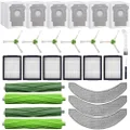 Chrostion Replacement Parts Compatible with iRobot Roomba Combo j7+/Plus Robot Vacuum Cleaner,2 Set of Multi-Surface Rubber Brushes+3 Mopping Pads + 6 HEPA Filters &Side Brushes &Dust Bags